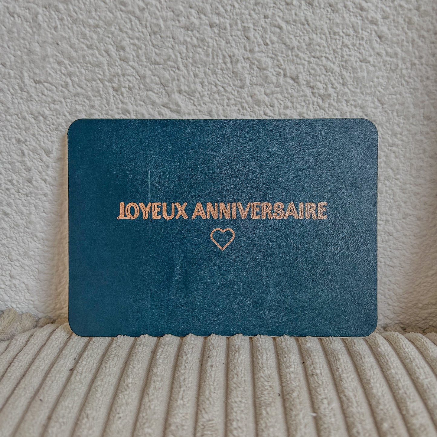 Cartes en cuir anniversaire