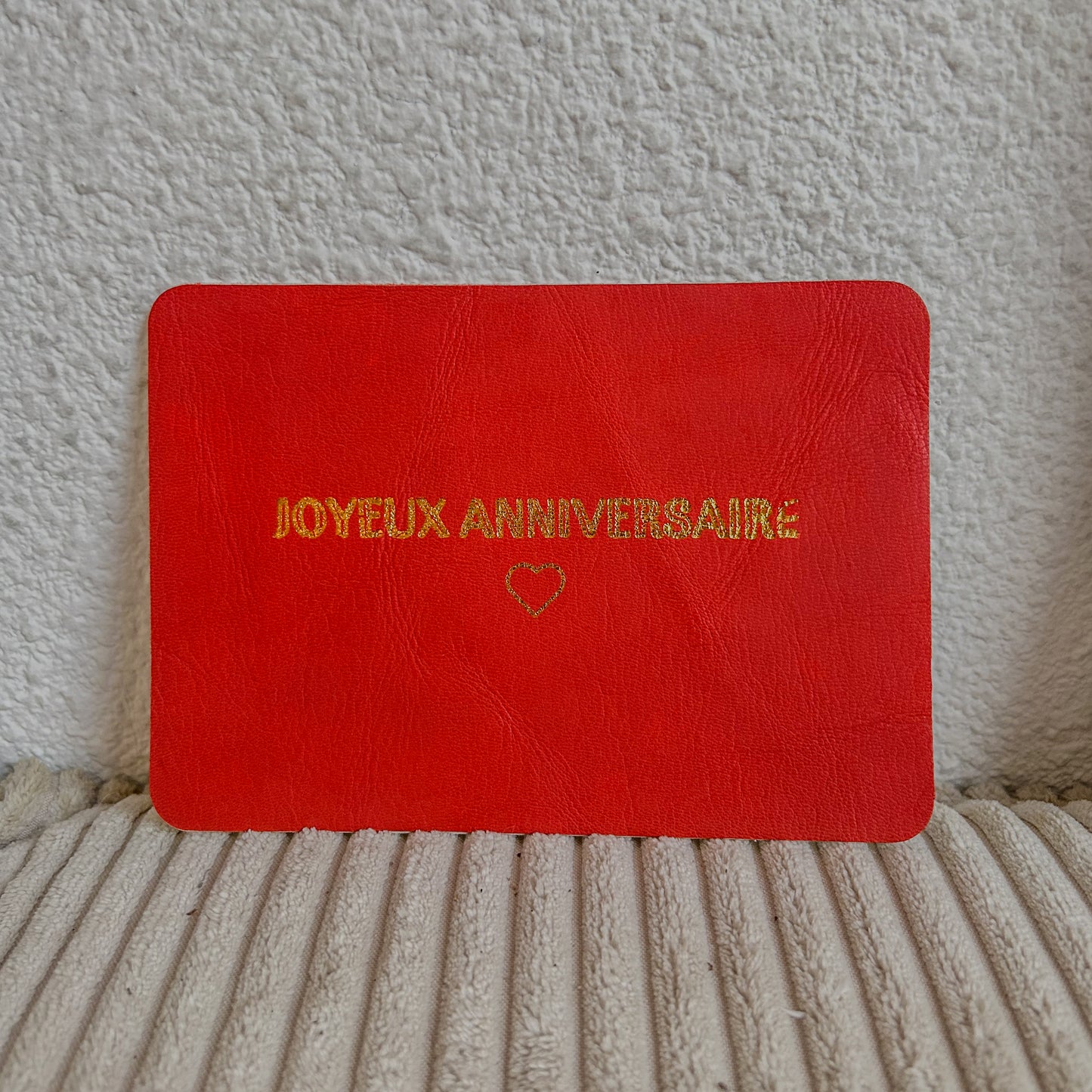 Cartes en cuir anniversaire