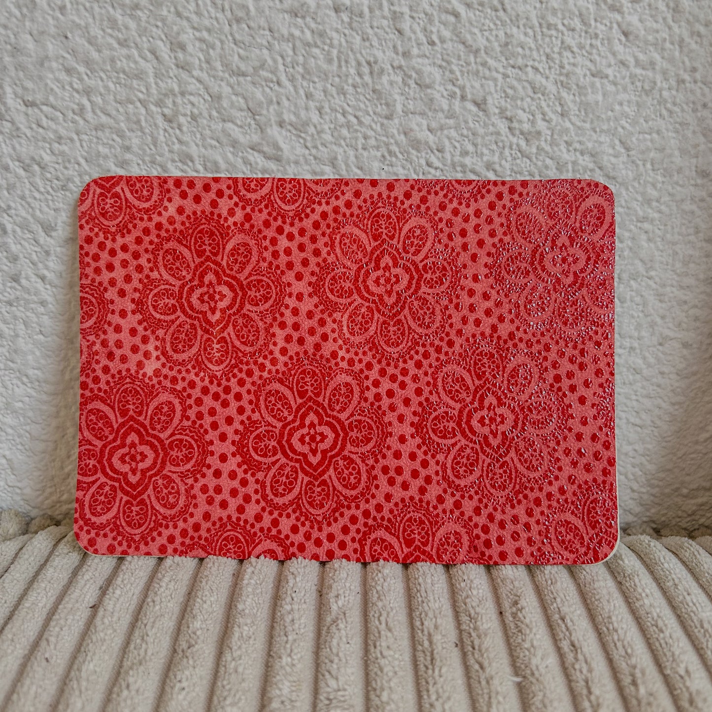 Cartes en cuir fleurs