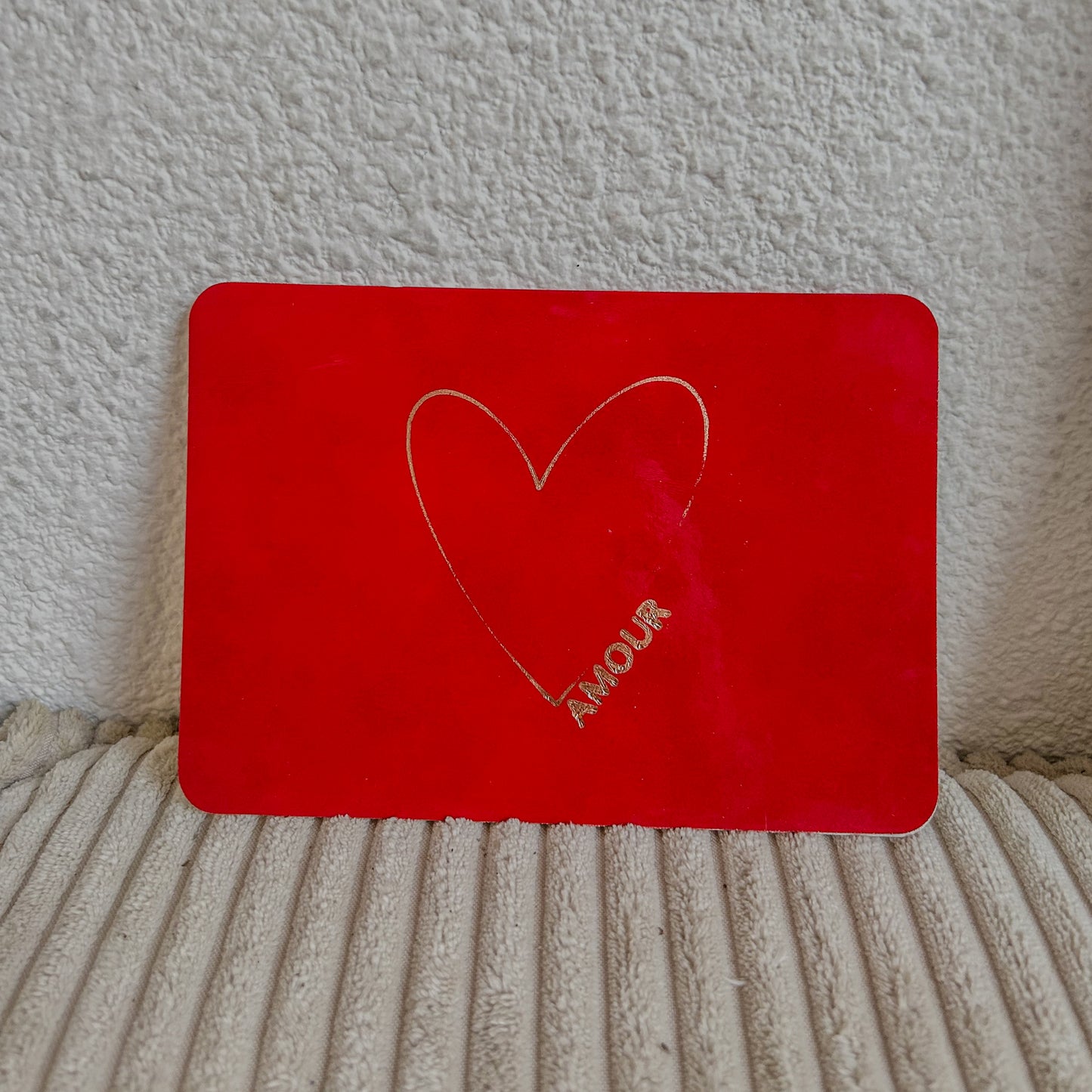 Cartes en cuir amour