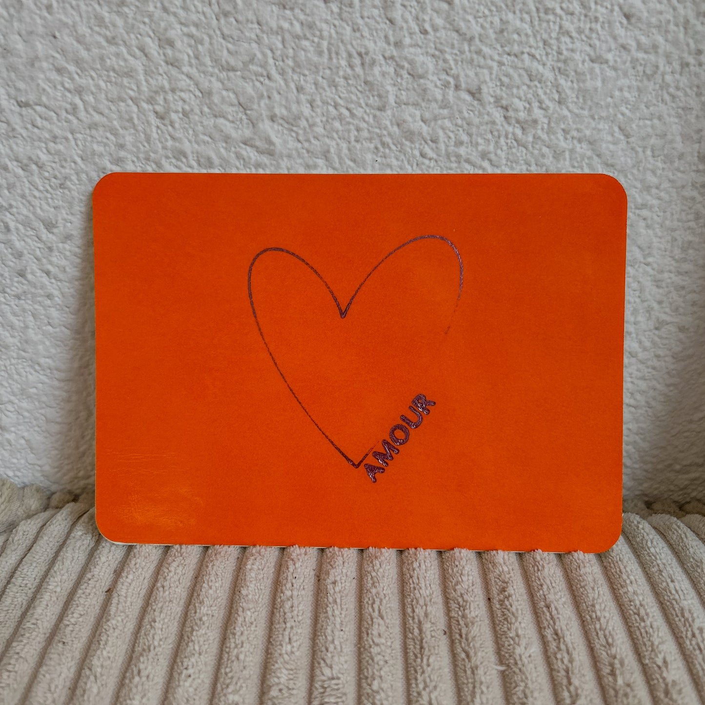 Cartes en cuir amour