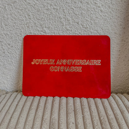 Cartes en cuir connasse