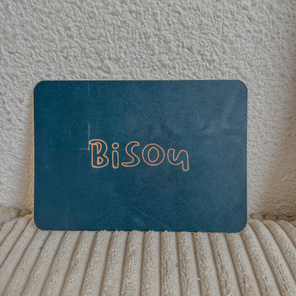 Cartes en cuir bisou