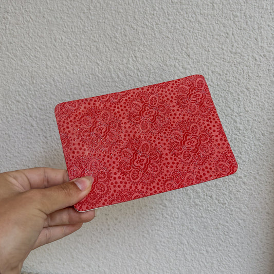 Cartes en cuir fleurs