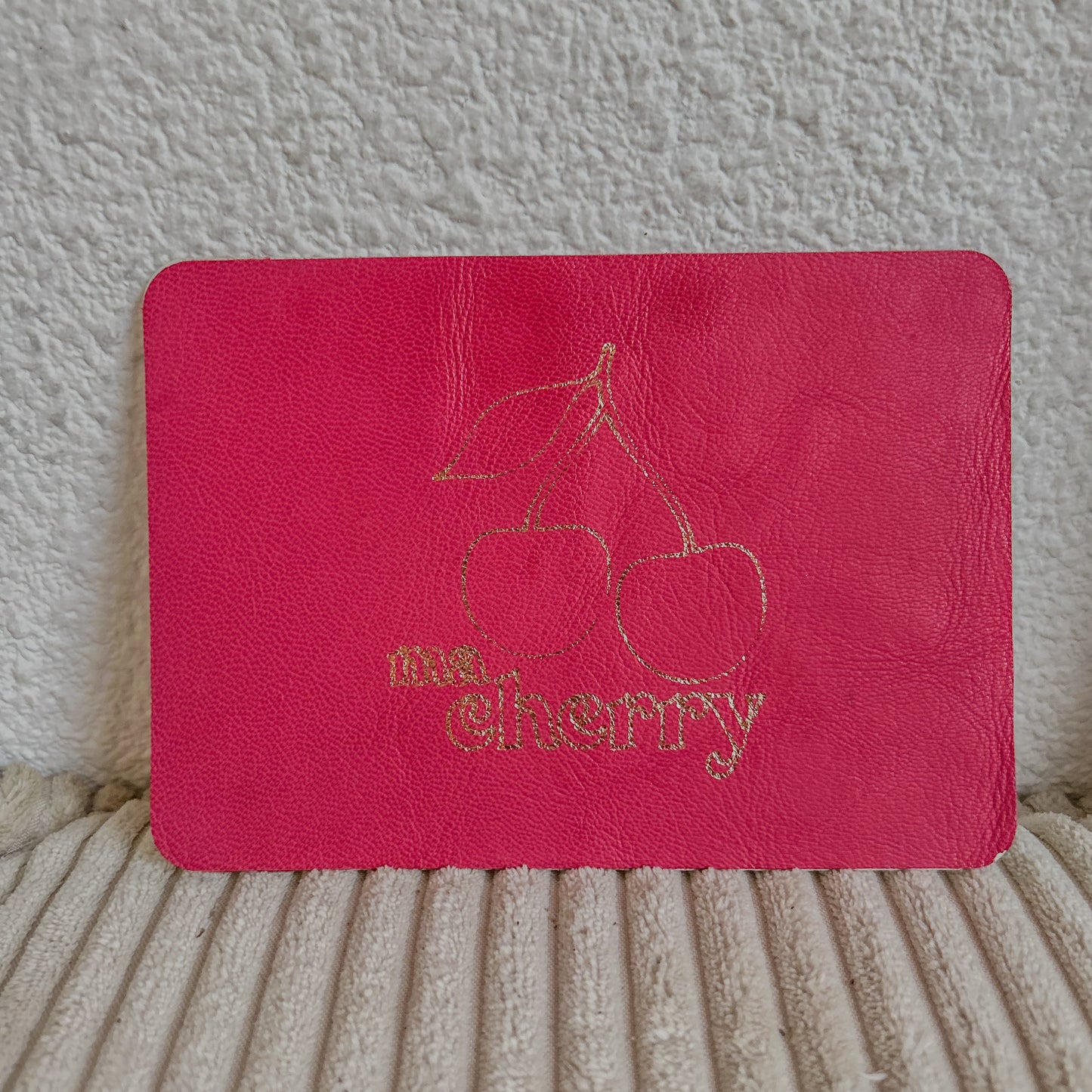 Cartes en cuir ma cherry