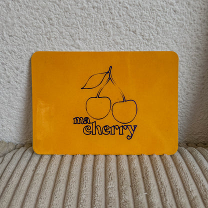 Cartes en cuir ma cherry