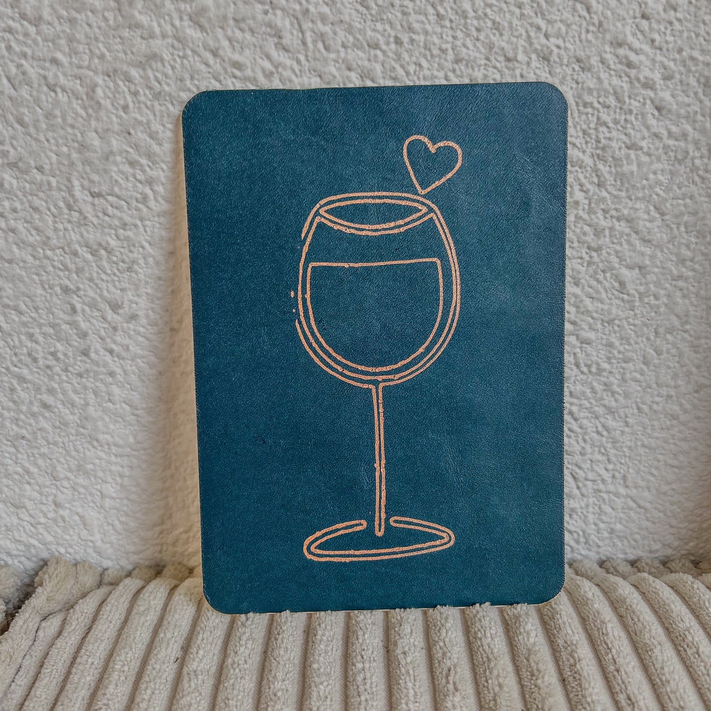Cartes en cuir vin