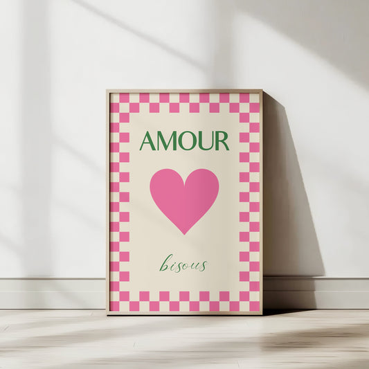Affiche AMOUR BISOUS