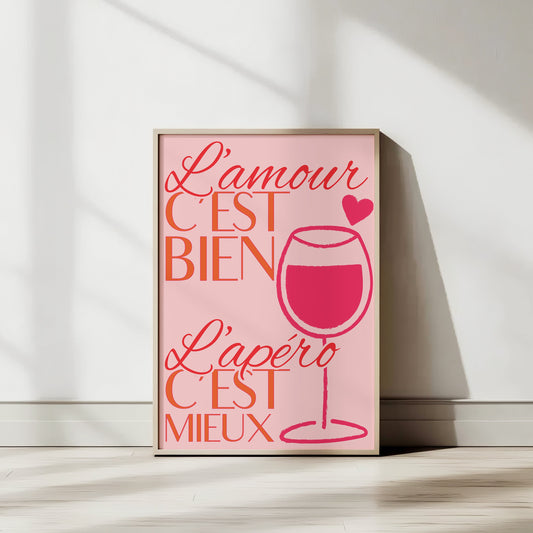 Affiche L'AMOUR OU L'APÉRO